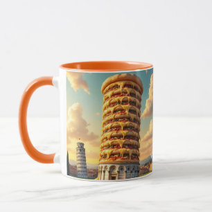 Taza Fantasy Cute Pisa Tower Pizza