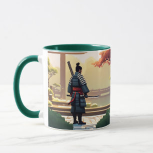 Taza Fantasy Cute Pixel Art Samurai