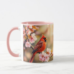 Taza Fantasy Cute Red Bird Cherry