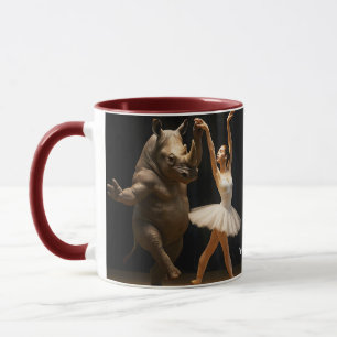 Taza Fantasy Cute Rhino Dancer Ballerina