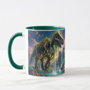 Taza Fantasy Cute Skeleton Dinosaur Garden