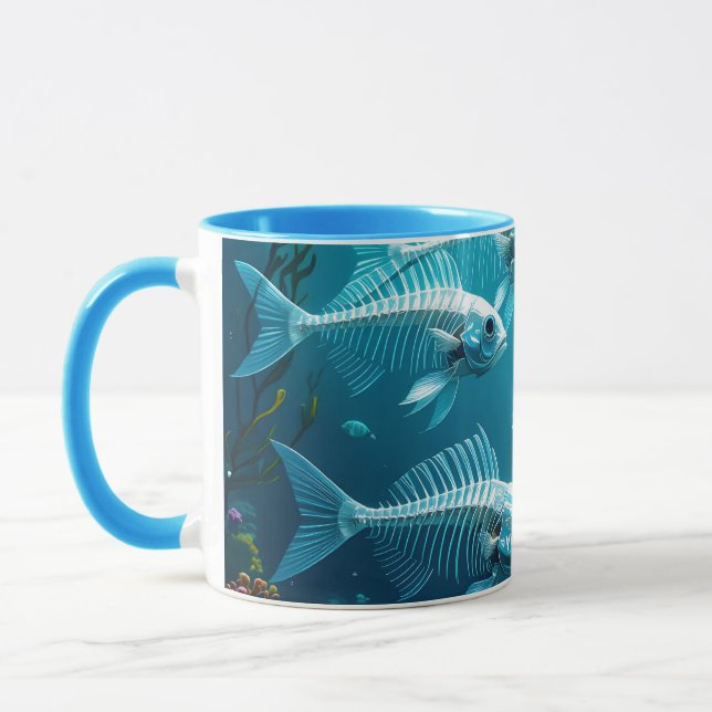 Taza Fantasy Cute Skeleton Fish School (Izquierda)