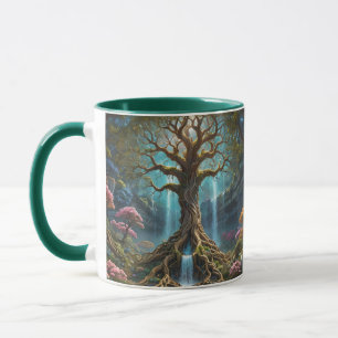 Taza Fantasy Cute Tree Waterfall Forest