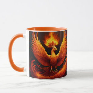 Taza Fantasy Cute Vivid Flames Phoenix Bird