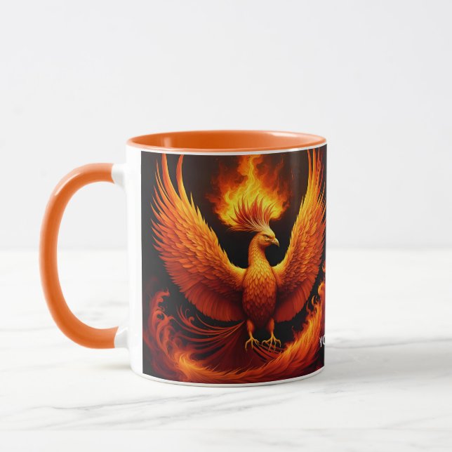 Taza Fantasy Cute Vivid Flames Phoenix Bird (Izquierda)