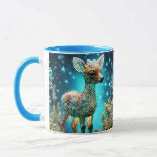 Taza Fantasy Cute Vivid Glass Fawn Winter