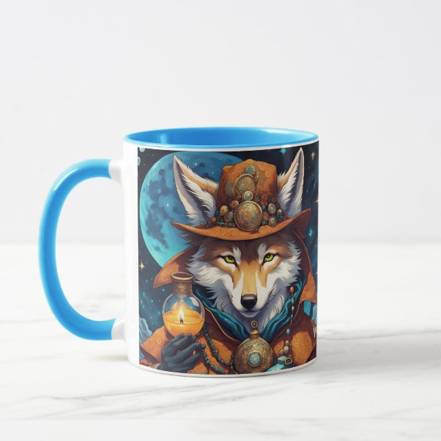 Taza Fantasy Cute Vivid Wolf Wizard (Izquierda)