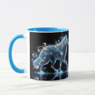 Taza Fantasy Cute Wolf Blue Reflection