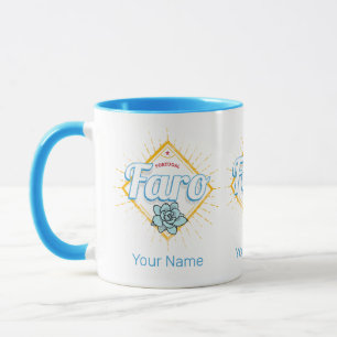 Taza Faro Algarve Portugal Retro Sucultores Vintage