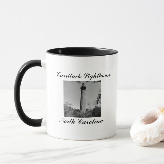 Taza Faro de Currituck (Con donut)