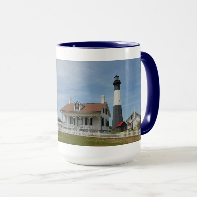 Taza Faro de la isla Tybee Georgia Mug (Anverso derecho)