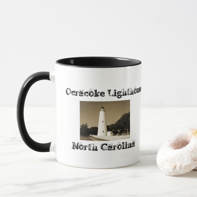Taza Faro de Ocracoke (Con donut)