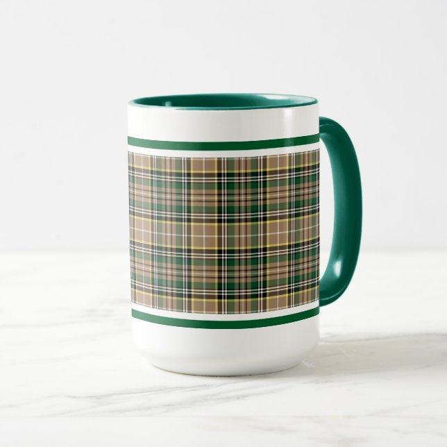 Taza Farrell Tartan Pattern Tan Irish Place (Anverso derecho)