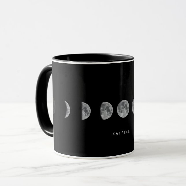Taza Fases lunares de la luna nombre Celestial personal (Anverso izquierdo)