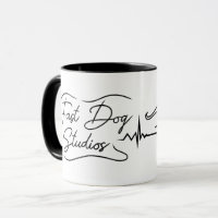 Fast Dog Studios Greyhound & Guitar Mug