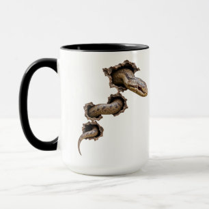 Taza Fauna del bosque rocoso de culebra lisa