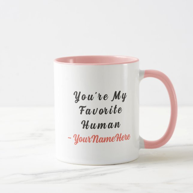 Taza Favorite Human Personalized Valentine Mug Gift (Derecha)