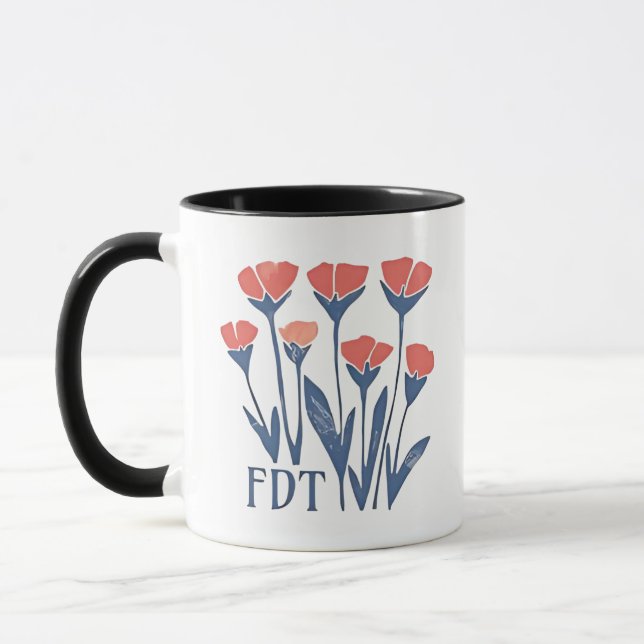 Taza FDT Floral floral flor sutilmente femenina Boho an (Izquierda)