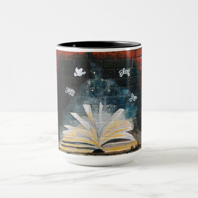 Taza Fe, esperanza y amor café Mug (Centro)