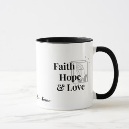 Taza Fe Personalizada Esperanza Amor Dios te bendiga la