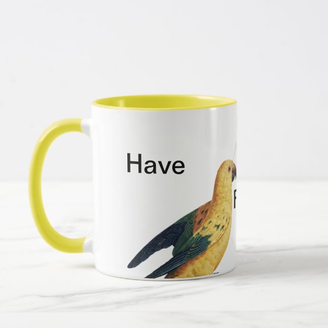 Taza Fe y esperanza, tengan fe Loro Amarillo Religioso (Izquierda)