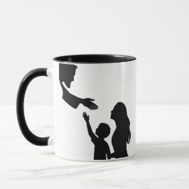 Taza Fe y Familia Madre e Hijo Conectando con Dios
