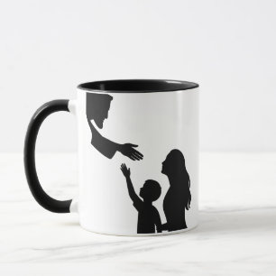 Taza Fe y Familia Madre e Hijo Conectando con Dios 