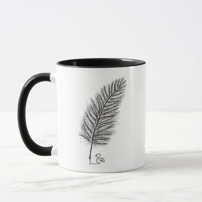 Taza Feather Quill la voz de los pensamientos y emocion (Izquierda)