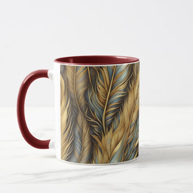 Taza Feathers Golden Silver Art (Izquierda)