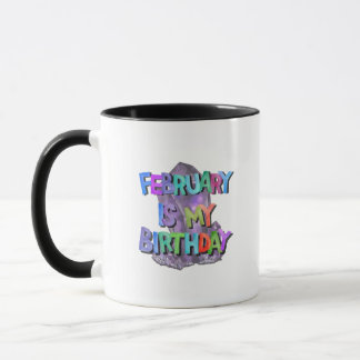 Taza Febrero es mi cumpleaños (piedra)