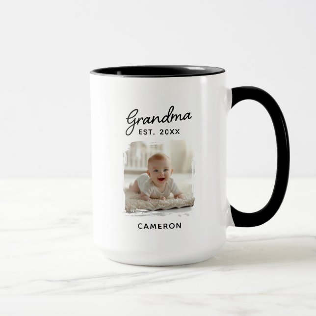 Taza Fecha de establecimiento de la foto de la abuela (Derecha)