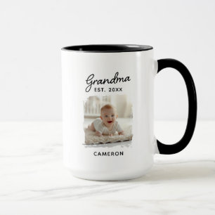 Taza Fecha de establecimiento de la foto de la abuela y