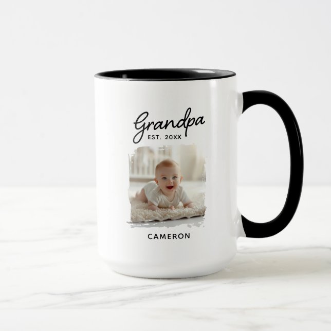 Taza Fecha de establecimiento de la foto del abuelo del (Derecha)