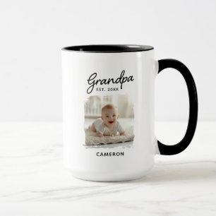 Taza Fecha de establecimiento de la foto del abuelo y e