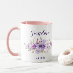 Taza Fecha de la abuela del personalizable - Primera ab