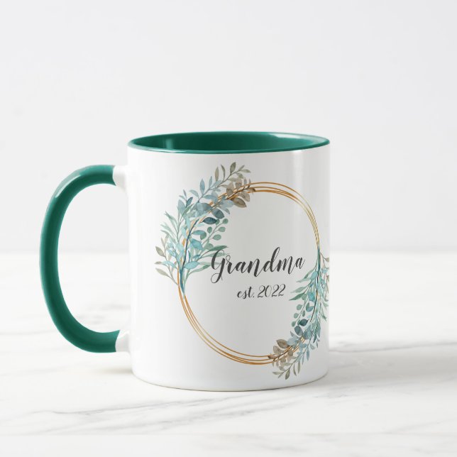 Taza Fecha de la abuela del personalizable - Primera ab (Izquierda)