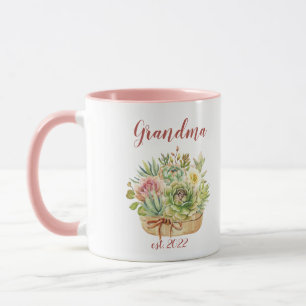 Taza Fecha de la abuela del personalizable - Primera ve