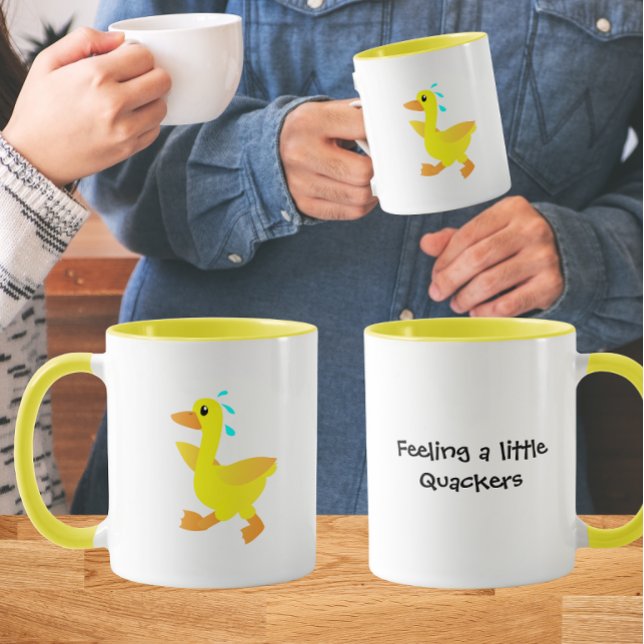 Taza Feeling a little Quackers Duck Humor (Subido por el creador)