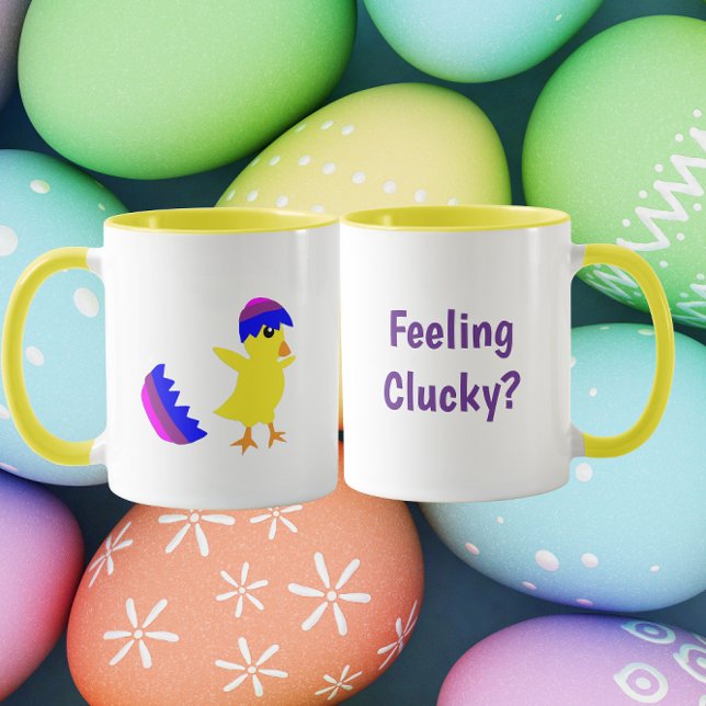 Taza Feeling Clucky Funny Chick Design (Subido por el creador)