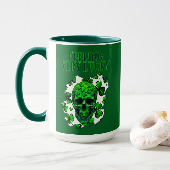 Taza Feeling Very Lucky St Patrick’s Day - caneca (Con donut)