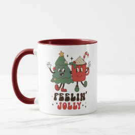 Taza Feelin'Jolly Navidades Holidays Funny Retro