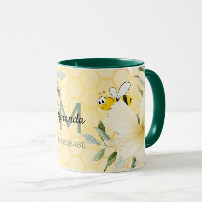 Taza Felices abejas amarillas panadería de verano (Anverso derecho)