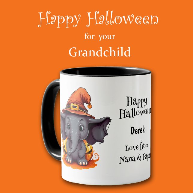Taza Felices elefantes de Halloween (Subido por el creador)