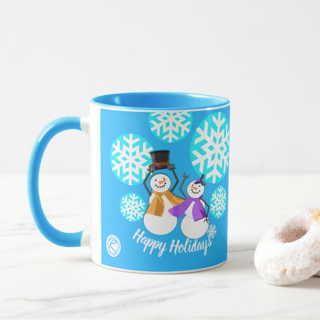 Taza Felices fiestas | Amigos de invierno | (Con donut)