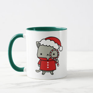 Taza Felices fiestas con Purrlock y MoriarTEA