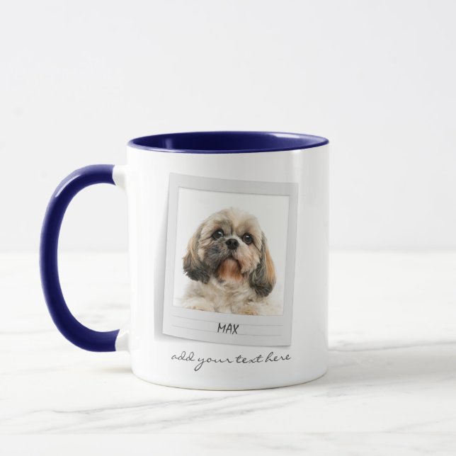 Taza Felices fiestas Mascota Foto Perro Mamá Personaliz (Izquierda)