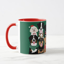 Taza Felices Fiestas, Perros Cute