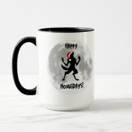 Taza Felices Howlidays Funny Werewolf Coffee Mug