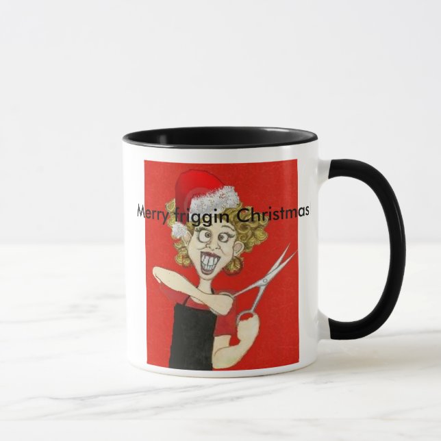 Taza ¡Felices Navidad del friggin! (Derecha)