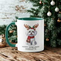 Felices Navidades malteses del perro de Howlidays